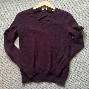 Purple Equipment V-Neck 100% cashmere Sweater